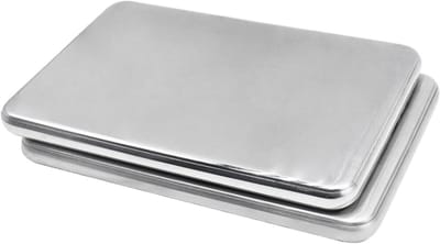 Roestvrijstalen Koelelement - Kleine RVS Tray - Eten Koel Houden - Herbruikbaar Ontwerp - 2 Stuks - Zilver