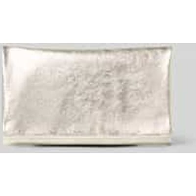 abro Leren Koppeling Avondtas Leather Mimosa Clutch Bag White / Whitegold Zilverkleurig