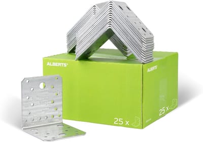 Hoekverbinders - Versterkingshoeken - Houtverbindingen Maken - Sendzimir Verzinkt - 105mm Set 25 Stuks - Staal