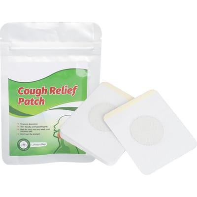 48 pièces Patch Soulagement Toux Soulage Doucement les Gorge qui Grattent Apaise Extrait de Plante Patch Toux white
