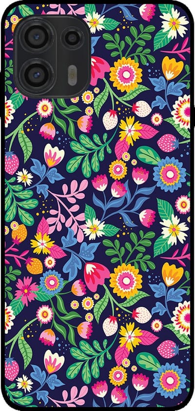 Smartphonica Telefoonhoesje Geschikt voor Motorola Edge 20 Lite met bloemen opdruk - TPU backcover case flower design geschikt voor Motorola Edge 20 Lite