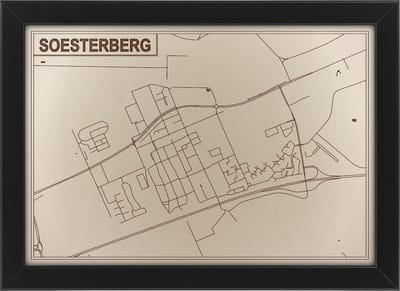 Houten stadskaart van Soesterberg