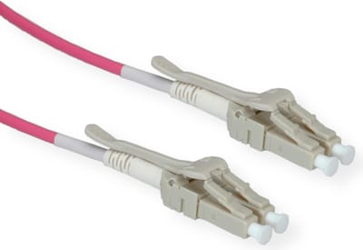 ROLINE glasvezelkabel 50/125µm OM4, LC/LC, LSOH, Low-Loss, Data Center, violet, 10 m