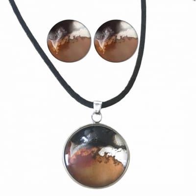 2-Delige set Brownie-Clip oorbellen-Ketting- 2.5 cm- Charme Bijoux