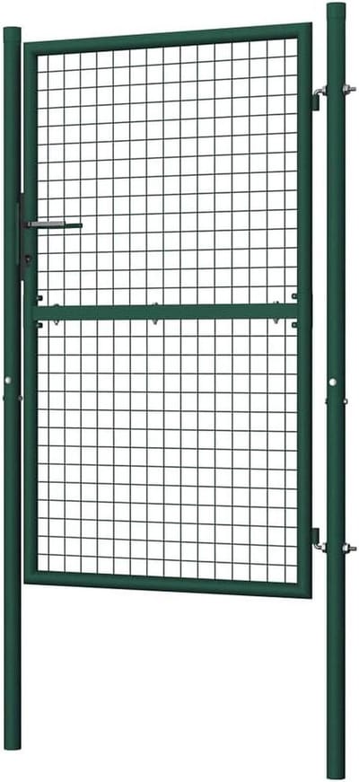 Tuinpoort Staal - Hekwerk Poort - Tuin Afscheiding - Roestbestendig Gepoeierd - 100 x 200 cm - Groen
