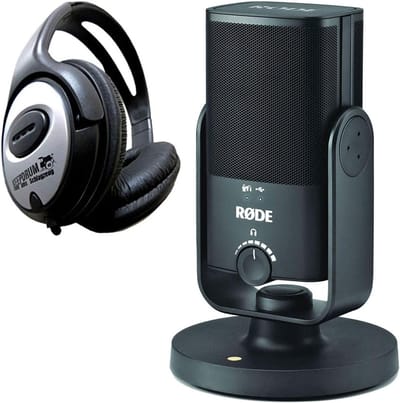 USB Condensator Microfoon - Studiomicrofoon Opname - Podcasts Streaming Muziek - Geïntegreerde Popfilter - Compact Ontwerp - Zwart