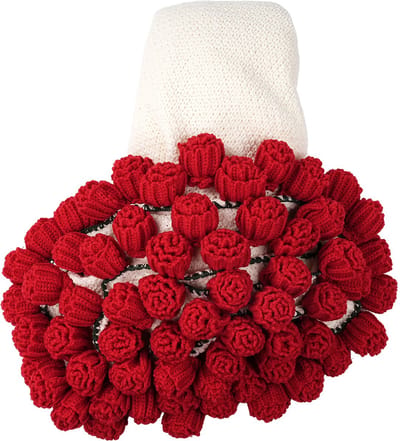 Creatorally Deken - Romantisch Rozenboeket Dekentje - 150cm - 1kg - Gehaakte deken met boeket - Handgemaakte deken met rozen - Plaid - Romantisch Geschenk - Woondecoratie - Verjaardagscadeaus voor mama