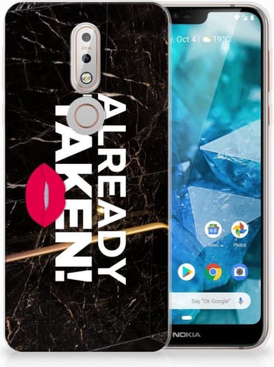 Nokia 7.1 Siliconen hoesje met naam Already Taken Black