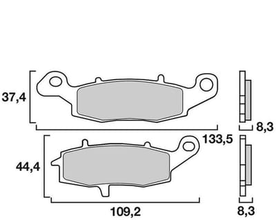 Plaquette de frein Brembo pour Moto Kawasaki 1500 VN 2001 à 2005 07KA18SA BREMBO Neuf