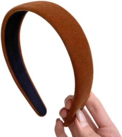 Vintage Velvet Haarband voor Dames - Elegante Haaraccessoires voor Dagelijks Gebruik, Perfect voor Vrouwen en Meisjes in Koffiekleur