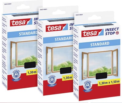 tesa STANDARD 55672 Vliegenhor Wit 3 stuk(s)