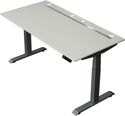 Kerkmann - Zit sta bureau Move Boost 4 - 160x80cm - licht grijs-antraciet
