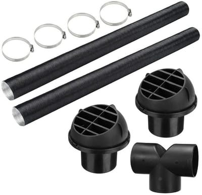 Dailygoods- Verwarmingspijp Aluminium 75mm - T Stuk/Y Stuk - Hoge Temperatuur - Ventilatie Slang - Compatibel met Webasto/Dometic - Lengte 50 cm - Luchtkanaal