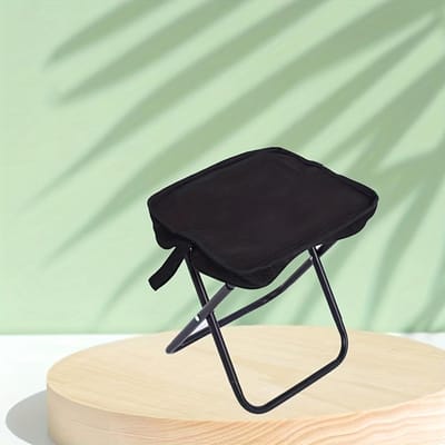 1pc chaise pliante extérieure banc de pêche Portable chaise de pêche pliante pique-nique et Camping banc de cheval 1pc beige