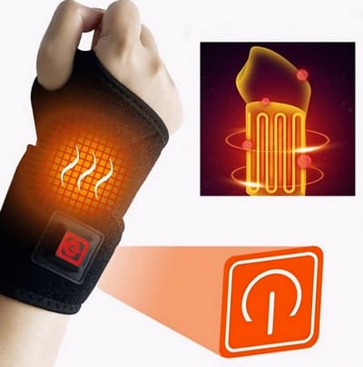 Verwarmende Polsbeschermers – Ademend Sportbescherming met USB Handmassage – Ondersteunende Polsband met Verwarming en Gezondheidszorg – Pols Brace voor Pijnverlichting en Revalidatie