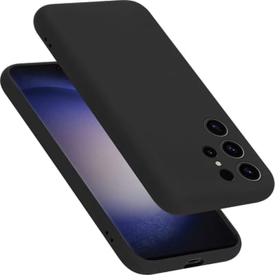 Cadorabo Hoesje geschikt voor Samsung Galaxy S23 ULTRA in LIQUID ZWART - Beschermhoes gemaakt van flexibel TPU silicone Case Cover