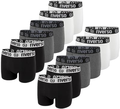 riverso Heren Boxershorts RIVOle 12 Pack Veelkleurig S Geen krassend label