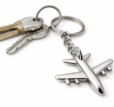 Sleutelhanger Vliegtuig – Metaal – Stoer & Uniek Cadeau – Sitkey – Zilver