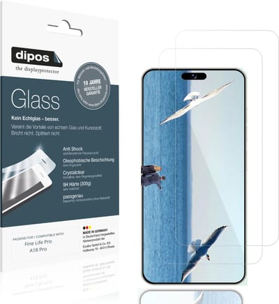 dipos – 2x Pantserfolie geschikt voor Fine Life Pro A18 Pro | 9H Screenprotector