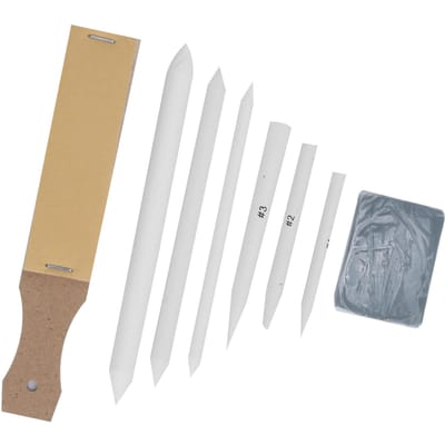 Schets Teken Gereedschap Professionele Multifunctionele Doezelaars Set met Gum Schuurpapier voor white