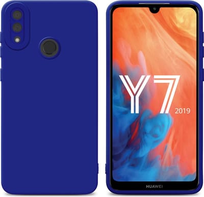 Cadorabo Hoesje geschikt voor Huawei Y7 2019 / Y7 PRIME 2019 in FLUID BLAUW - Beschermhoes gemaakt van flexibel TPU silicone Cover Fluid Case