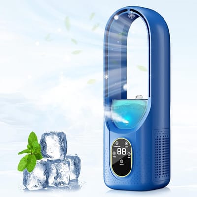 SnelShoppen - Mobiele Airconditioning 6 Modi - Draagbare Luchtkoeler met Waterkoelventilator, Timer 1-6 Uur, 7-Kleurig LED Licht, Mistfunctie, Waterre
