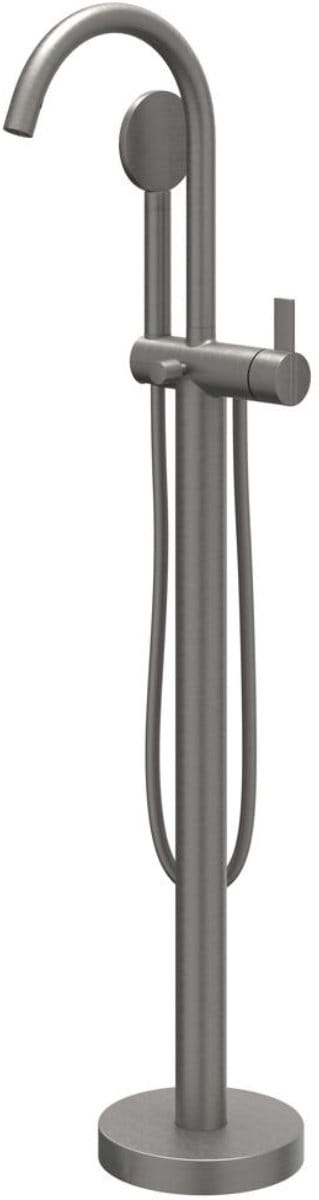 IVY Bond Vrijstaande Badmengkraan met Draaibare Uitloop en Satin Spray Handdouche - Geborsteld Metal Black PVD