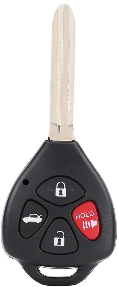 Dailygoody - Afstandsbediening Sleutelhanger - Vervangende Shell Case - Zwart - Toyota - 4 Knoppen Afstandsbediening - Geschikt voor verschillende mod