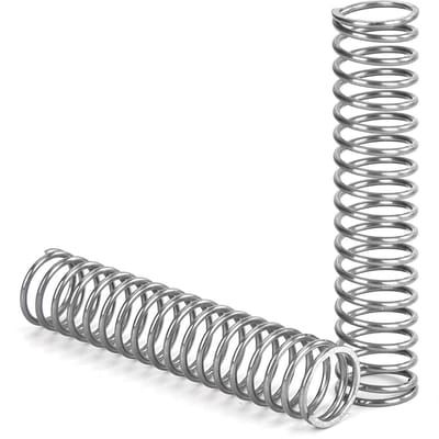Drukveren Roestvrij Staal - Compressieveer Set - Mechanische Toepassingen - Hoge Elasticiteit - 10 stuks 45 mm - Zilverkleurig