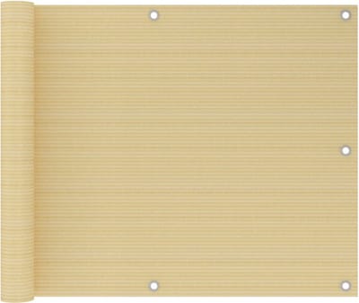 vidaXL - Balkonscherm - 75x500 - cm - HDPE - beige