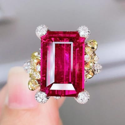 Echte 14k Gouden Natuurlijke Ruby Ring Voor Vrouwen Fijne Anillos De Wedding Bands Ruby Edelsteen Ring Rode Ruby Sieraden anel Vrouwtjes Resizable rood