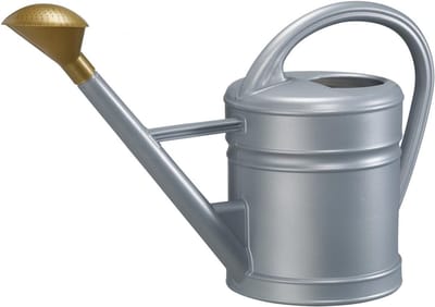Gieter Antique - Waterkan Tuin - Planten Water Geven - Kunststof Retro Design - 10 Liter Inhoud - Zink Kleur