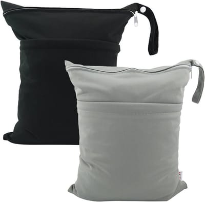 Herbruikbare Luiertas - Natte Droge Tas - Reizen Baby - Dubbele Rits - 30x36 cm