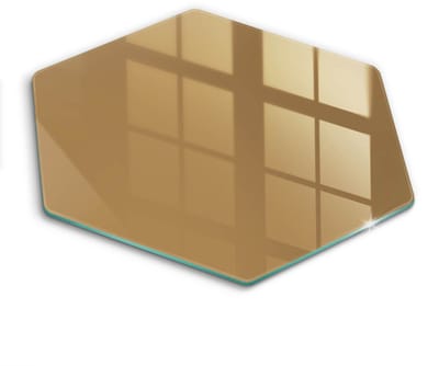 Wallfluent Glazen Snijplanken - Beige Snijplanken Glas - h40 cm - Donkerbeige Snijplanken van Glas - Keuken Snijplank Glas - Snijplank van Glas met Print - Antislip Keuken Snijplank Glas