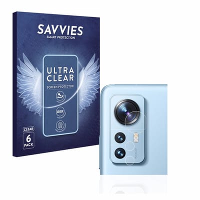 Savvies - Screenprotector voor Xiaomi 12 Pro (ALLEEN Camera Lens) - Folie Beschermfolie transparant 6 Stuks