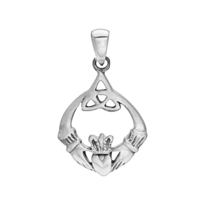 WeLoveSilver - zilveren hanger - claddagh triquetra - 925 zilver - 37 cm