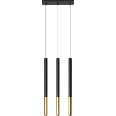 Sollux Lighting Hanglamp Mozaica - G9 - zwart goud - staal - 90x30x5cm