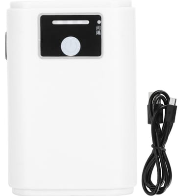 Pompe à air d'aquarium ultra-silencieuse à simple/double sortie, pompe à oxygène pour aquarium avec affichage de la puissance(ZYN10USB white