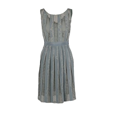 Voordelige en chique jurk van jacquard en kant van Moschino - jaren 2000