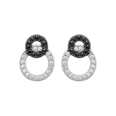 Montebello Oorbellen Canna - 925 Zilver Gerhodineerd - 12x10mm
