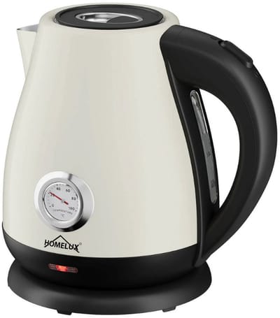 Homelux - Waterkoker - Waterkokers - Beige Waterkoker - Waterkoker met thermometer - RVS - 2200W - Electrische Waterkoker - BPA vrij Waterkoker - Beige