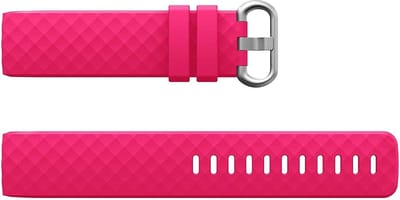 CHPN - Horlogebandje - Bandje geschikt voor Fitbit - Fitbit Charge 4 - Sportbandje - Roze - Knalroze - Maart L - Large - Horlogeband - Excl. fitbit - Armband -Polsband