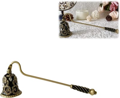 1 x Kaarsendover - Metalen kaarsendover - Vintage - Klokvormig ontwerp - Kaarsendover - Geschikt voor geurkaarsen en woondecoratie - Elegant handmatig hulpmiddel - zwart
