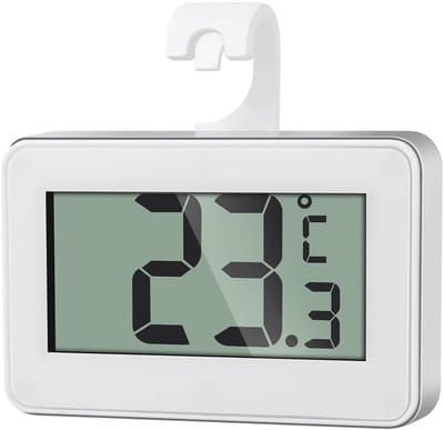 Digitale Koelkastthermometer - Mini Vriezer Meter - Voedsel Bewaren - Vorstalarm Functie - ± 1°C Nauwkeurig - Wit