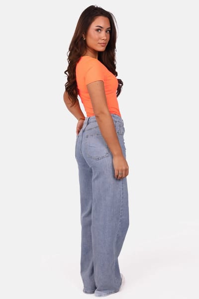 Getdrezzed Body - Maat: M - T shirt met vierkante hals oranje