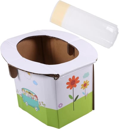 Draagbaar Potje - Reis Potje Kinderen - Zindelijkheidstraining Onderweg - Inclusief 10 Wegwerpzakken - 22.5 x 18.5 x 12 cm