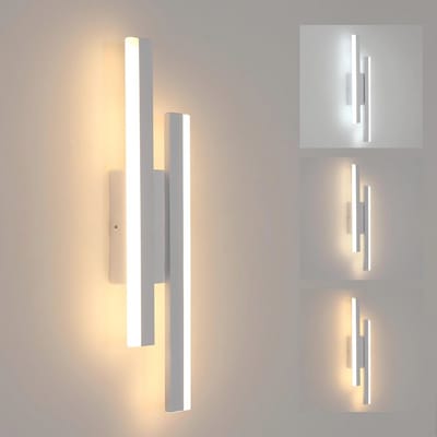 Moderne Led-wandlamp voor binnen, 16 W, 1800 lm, creatieve lange parallel, 3000 K / 4500 K / 6500 K, acryl wandlamp voor slaapkamers en woonkamers