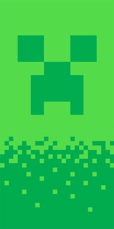 Minecraft Strandlaken Digital Creeper - 70 x 140 cm - Katoen