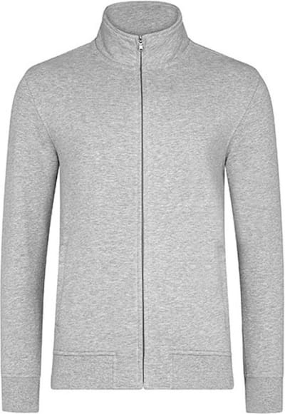 Herenvest 'Premium Full Zip' met zijzakken Grey Melange - 5XL