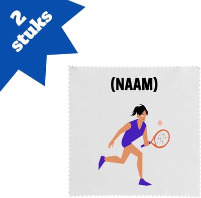 Akyol - tennis met eigen naam brillendoekjes - Tennis - tennisser - sport - 17,8 bij 17,8 cm - 2 stuks